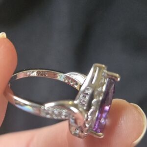 Stunning Silver Ring with Purple Gemstone